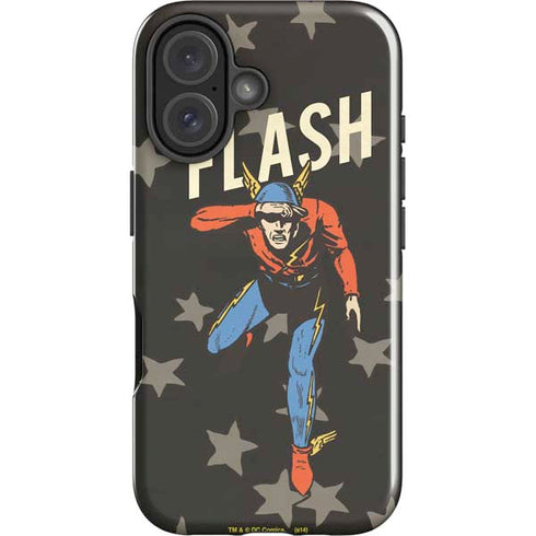 DC Comics The Flash Retro Action Pose iPhone 16 Plus Impact Case